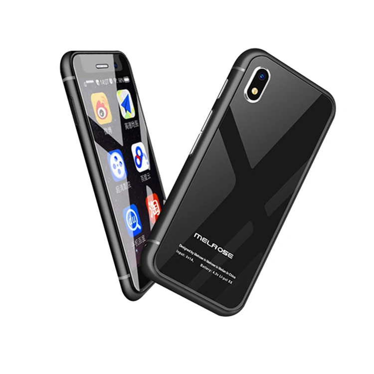 

4G LTE Smartphone Melrose S9 Plus 2.45 Inch Ultra Slim Mini mobile phone 1GB 8GB TF 32GB Android 7.0 Cellphone, Black