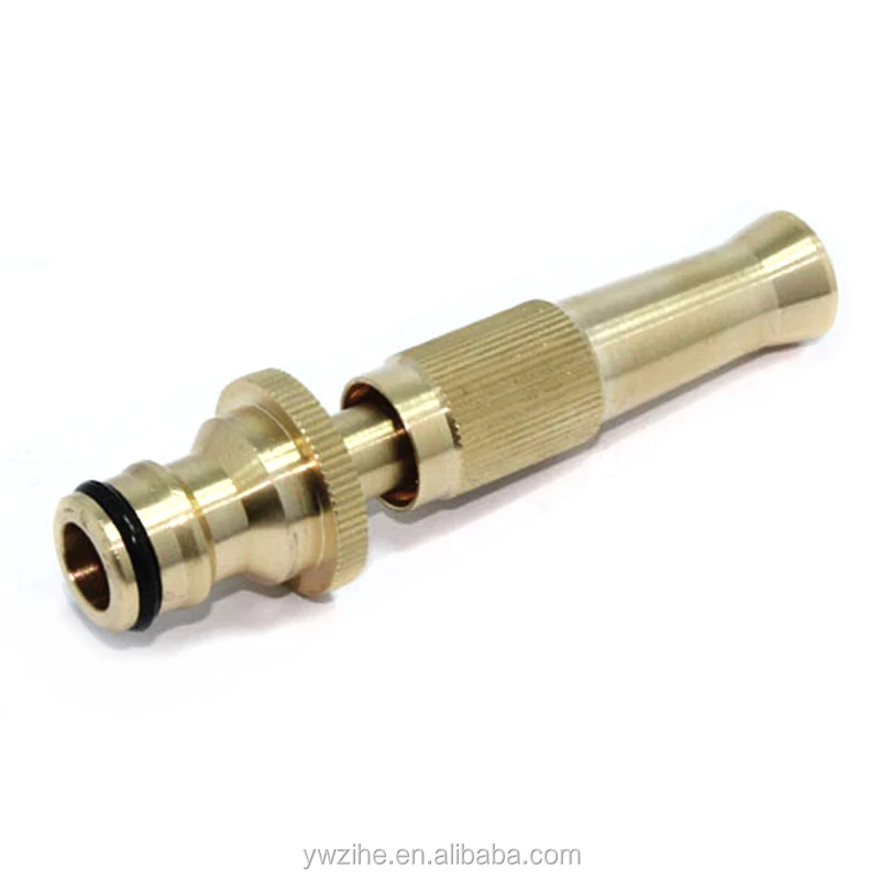 Brass Adjustable Spray Gun Hose Nozzle High Pressure Straight Copper