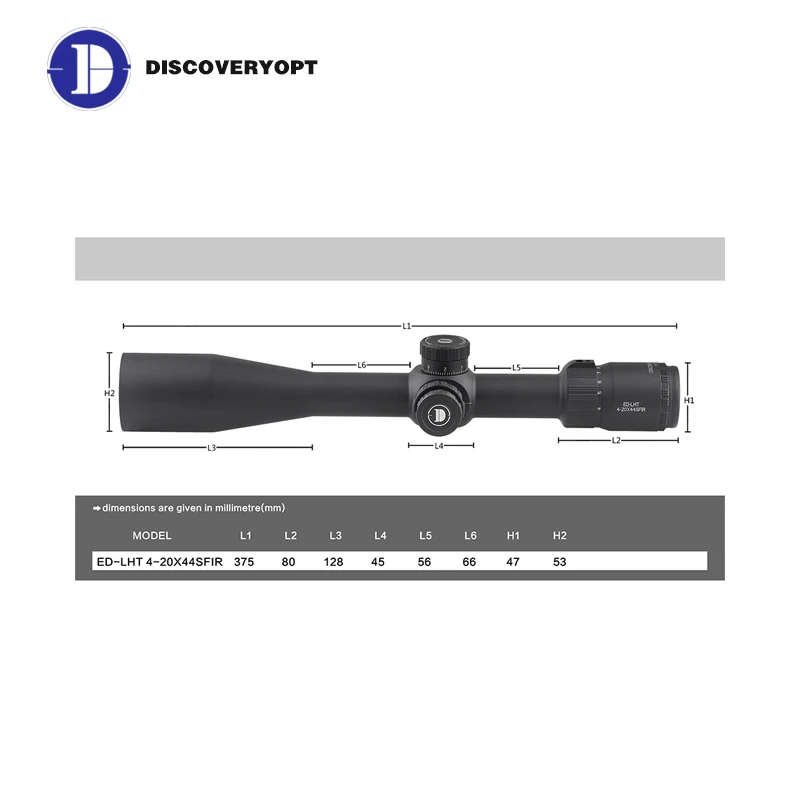 

New Coming ED-LHT 4-20X44SFIR Discovery Hunting Scopes Optics Scope Tactical Long Range