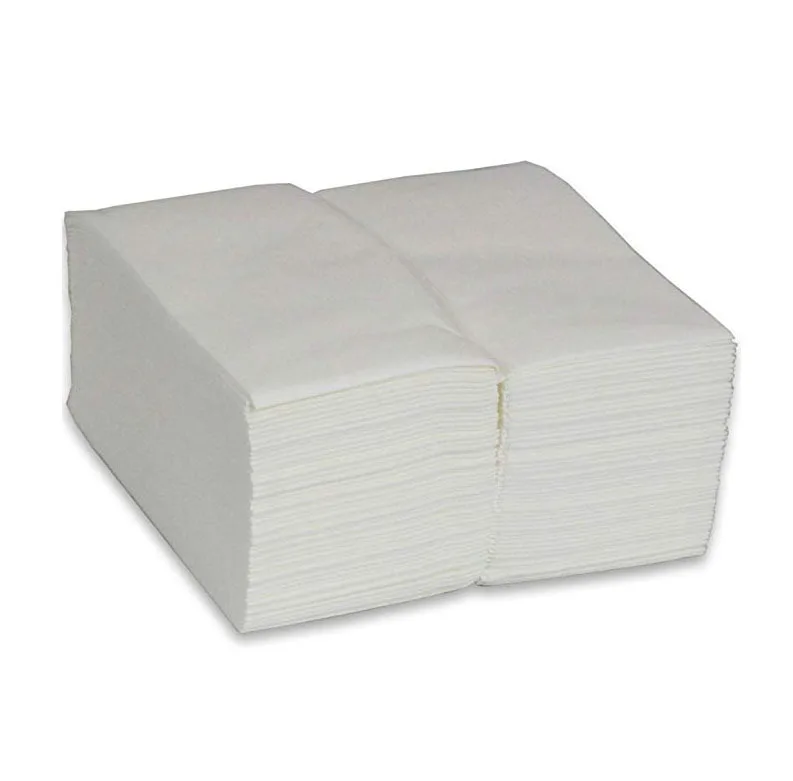 200pk Plain White Linen-feel Guest Towels - Disposable Cloth Dinner ...