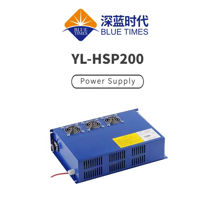 

BLUETIMES yongli co2 laser power supply 220w 300w for beam combined laser tubes