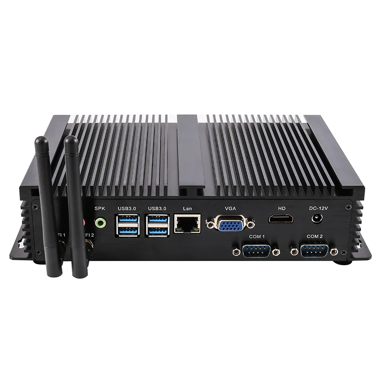 

Minitree Fanless Industrial Mini PC Core i7 10510U i7-8550U 4K HD 3D 32GB DDR4 256GB SSD VGA 2*RS232 COM Win 10 Pro Linux