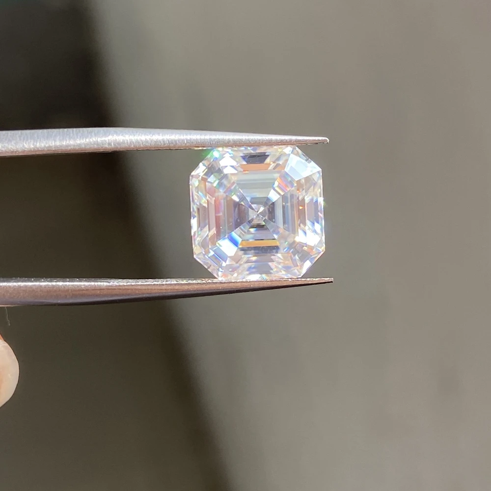 White D VVS1 Asscher Cut Lab Created Wholesale Moissanite Diamond Gemstones