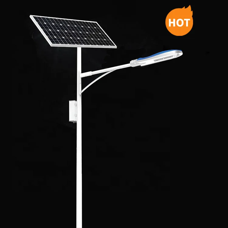 Ip65 solar panel battery backup 60w outdoor led solar street light with pole