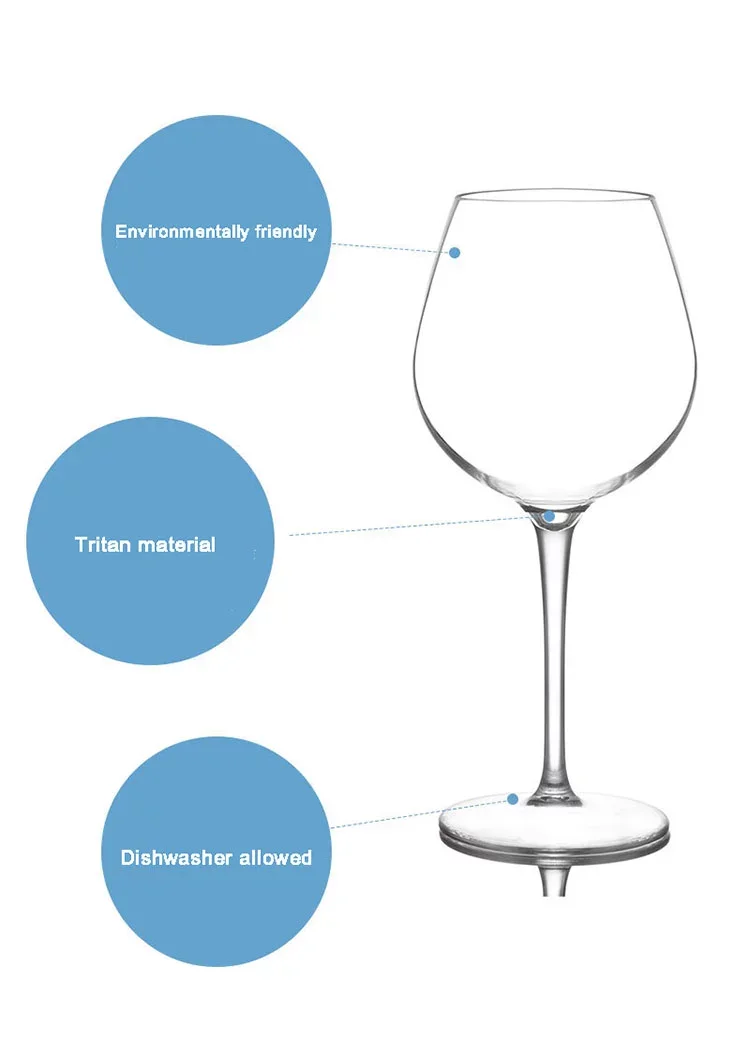 Unbreakable Wine Glasses Tritan Plastic Globlet Small Brandy Snifter