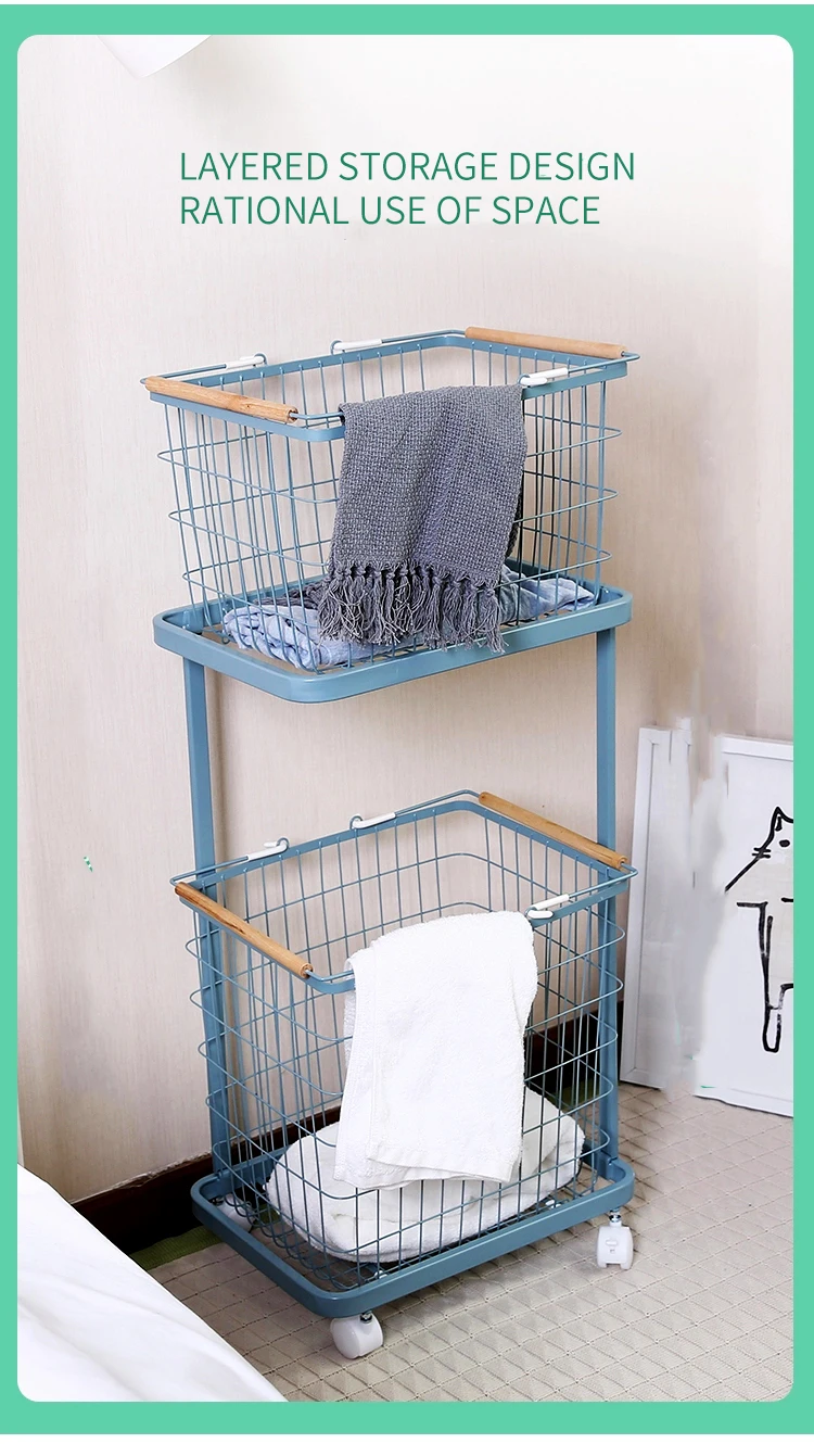 Japanesestyle Simple White Folding Large Dirty Wrought Iron Laundry