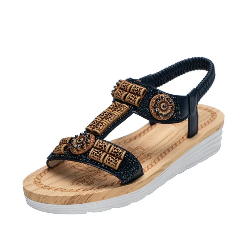 

S508F 2021 new style outer wear casual Roman comfortable soft elastic band platform women sandals