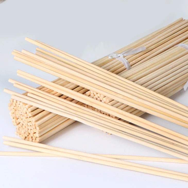 4 mm Bamboo Stick China Round Flat Tips On Both Side Bamboo Craft Diffuser Flower Handicraft Kite Stick  
