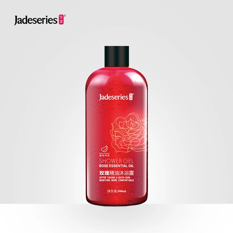 

Wholesale Rose Extrac essential oil fragrance OEM and ODM household organic whitening shower gel 500ml