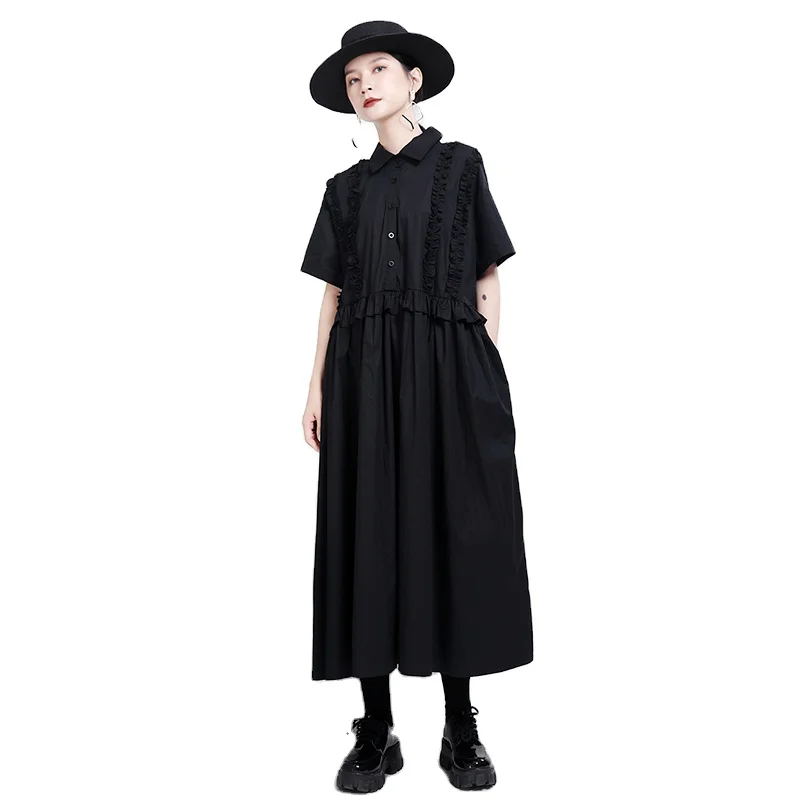 

Factory Hot Sale Summer Women's Long Dress Fashionable Short Sleeves Women Casual Dresse 1486, Customized color