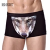 3D trend personality men's underwear creative wolf head animal print sexy modal boxer