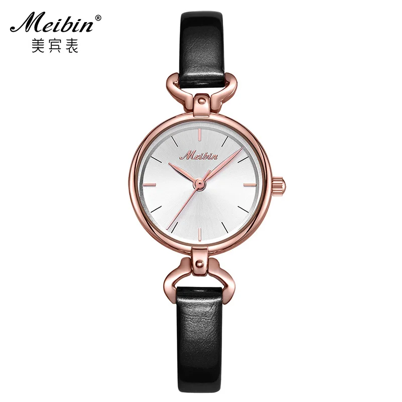 

MEIBIN 1058 women watches fashion quartz watch top brand luxury leather dress ladies waterproof wristwatches female, 1 colors