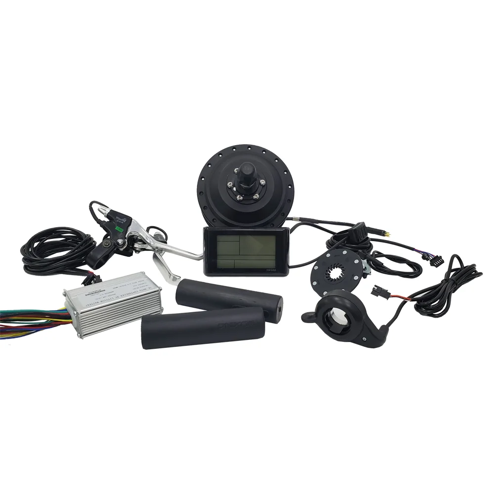 

Front Wheel Electric Bicycle Motor Kit Bicycle Cycling Engine, Black / silver