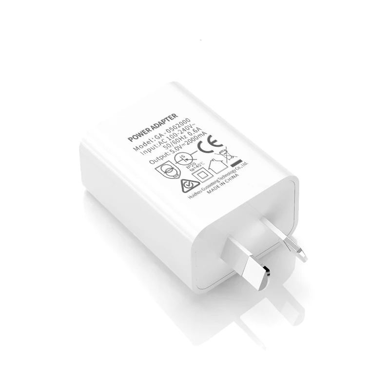 
5V 2A Australian standard SAA certification AU mobile phone charger USB port charger 
