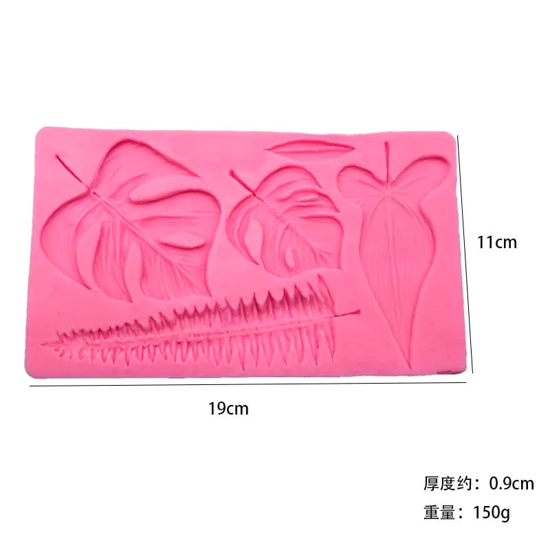 

DIY Baking Monstera Leaf Bamboo Fern Leaf Leaves Fondant Chocolate Cake Epoxy Silicone Mold for Baking Pastry Accessories