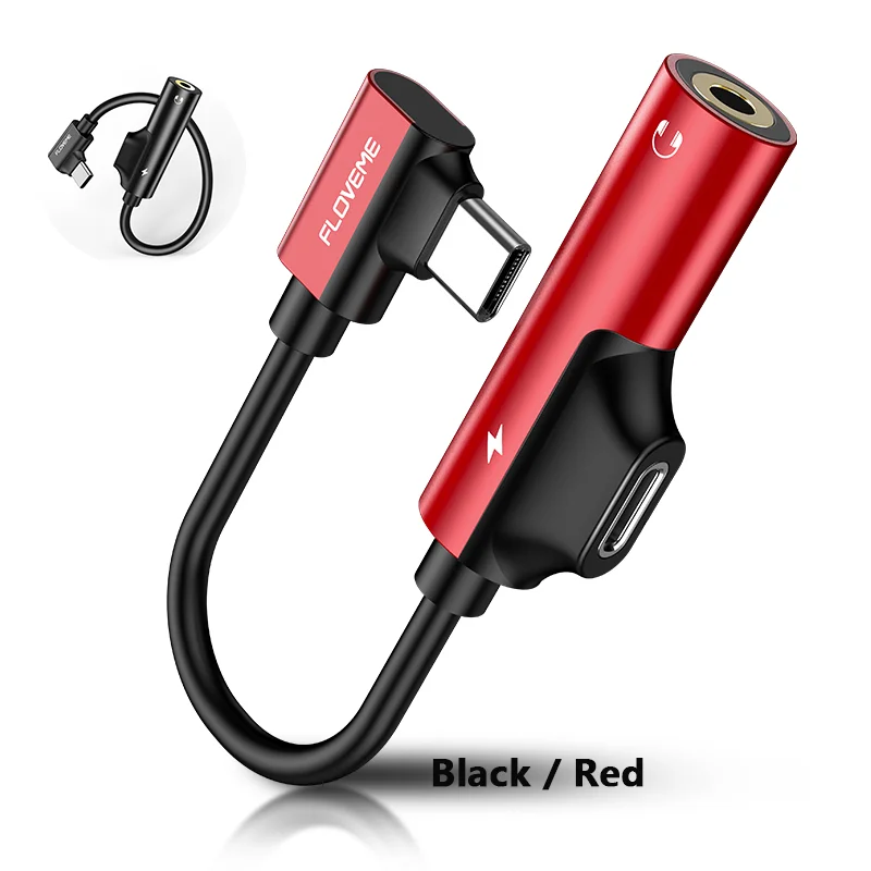 

Free Shipping Aluminum Alloy charging audio adapter FLOVEME Smartphone 114mm USB adapter Connector type C Charge