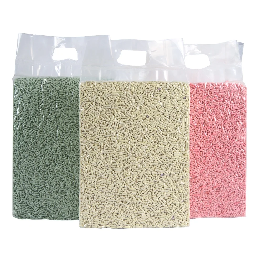 

Good Water-absorbing Environmental Pet Cat Litter, Green/gray/yellow