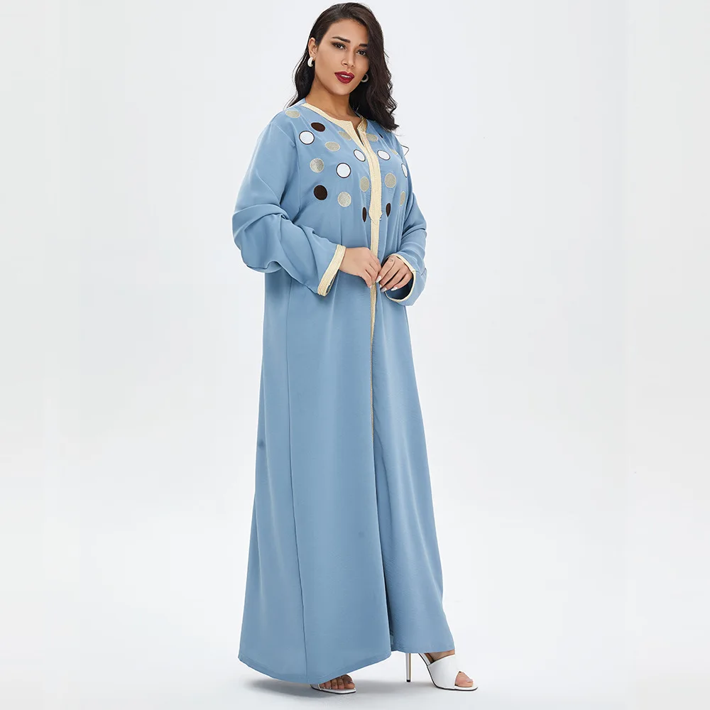 

2021 new print formal casual loose summer islamic clothing cotton jersey abaya women maxi muslim long dress