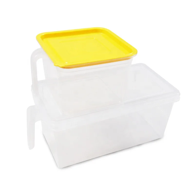 

Fridge freezer space saver transparent color drawer storage box
