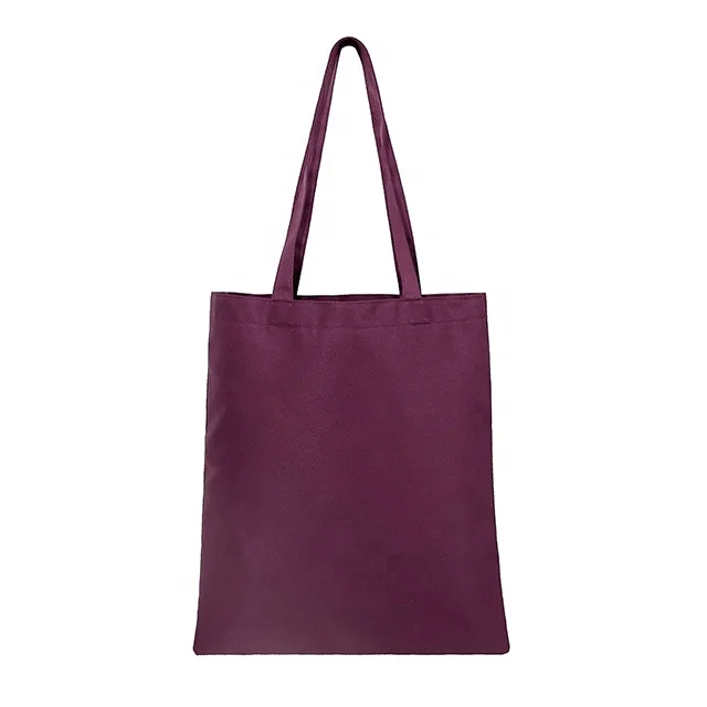 

Vintage Custom Printed Reusable Plain Designer Women Hand Recycled Cotton Canvas Eco Beach Bag, Burgundy