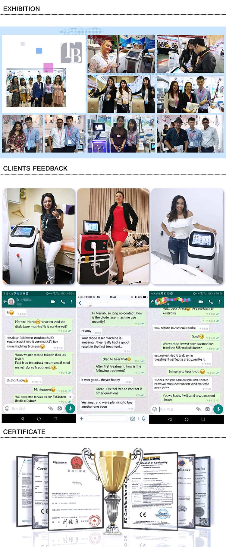 Professional laser full body hair removal system Alexandrite laser depilation machines 808nm diode laser hair reduce machines