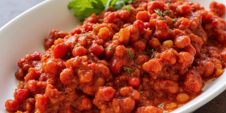 Bowl of chile colorado with tortillas