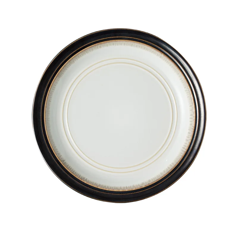 

European-Style Embossed Ceramic Tableware Steak Plate round Surface Salad Bowl Mark Coffee Cup Bowl Dish & Plate Manufacturer
