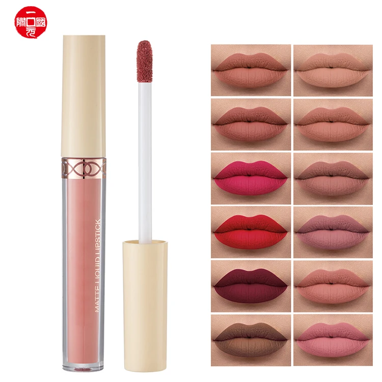 

Wholesale cheap cosmetics makeup longlasting nude matte liquid lipstick velvet lip gloss