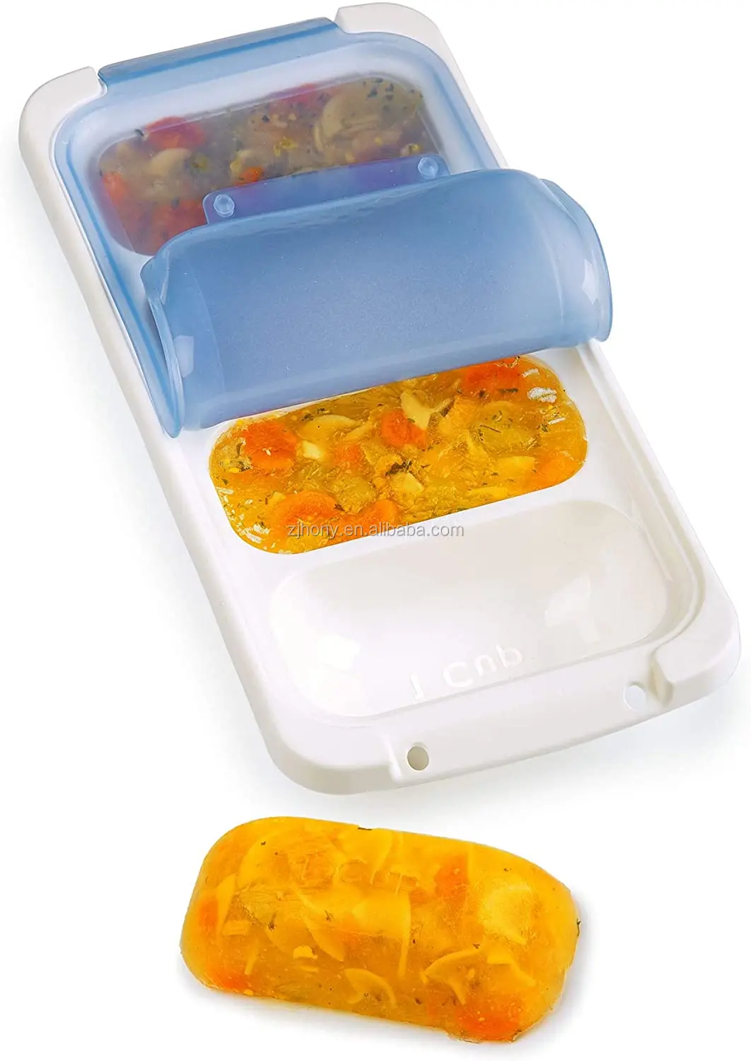 Souper Cubes Extra Large Silicone Freezing Tray With Lid Makes 4