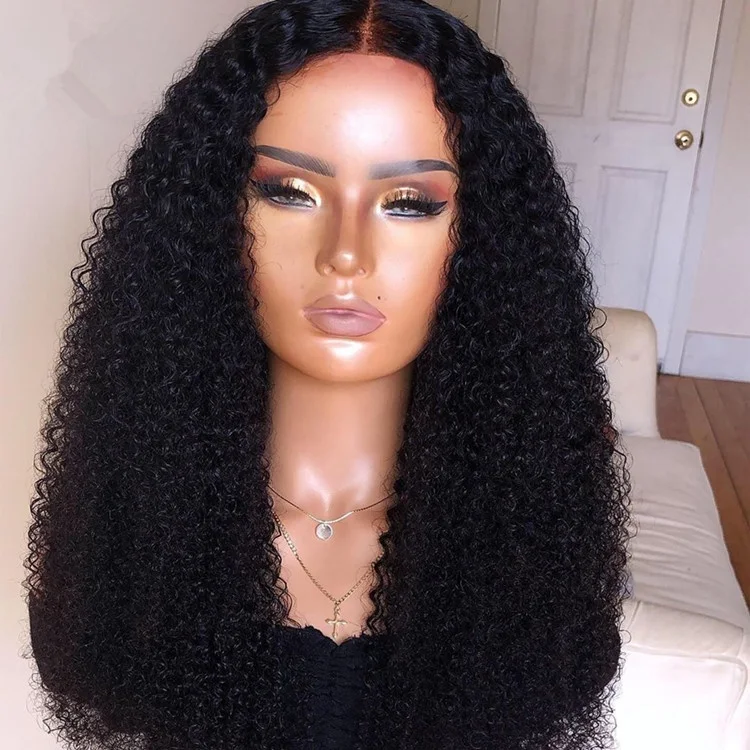 

Fake Scalp HD Lace Kinky Curly Mink Brazilian Human Cuticle Aligned Hair Lace Frontal Wig