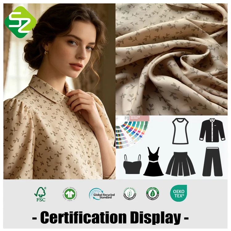 100% Organic Combed Yarn Woven Fabric Premium Digital Printing Plain Poplin for Sleepwear Dresses Undies Shirts Use Lining