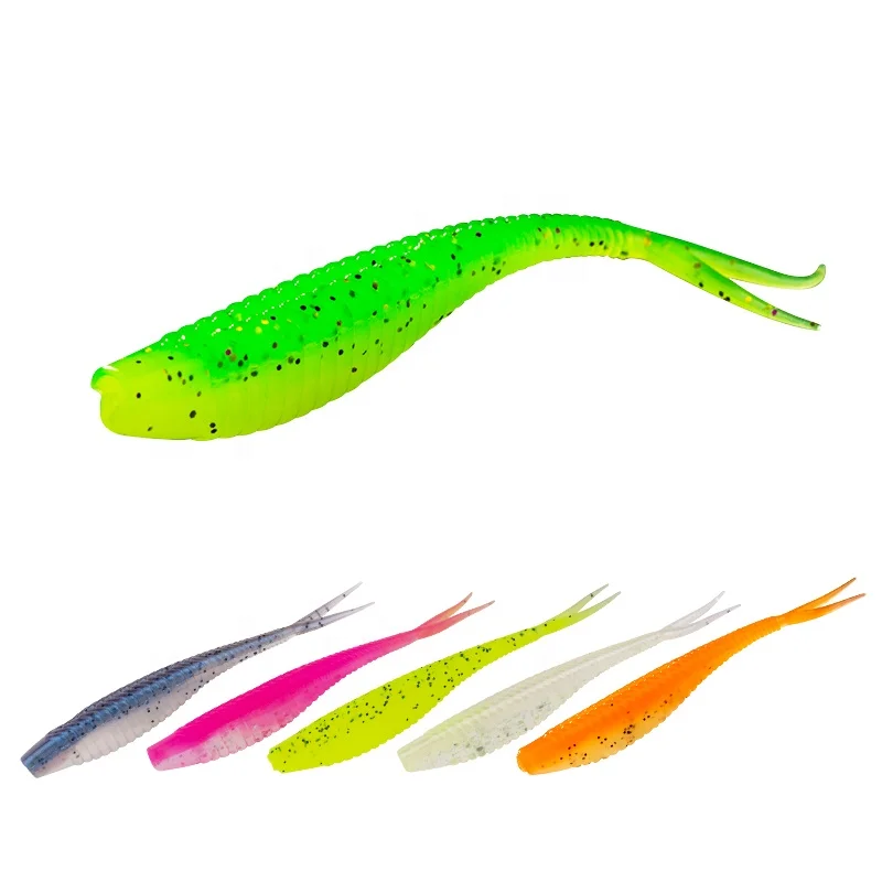 

Artificial Soft Lure 7cm 1.8g Fork Tail Fishing Lure Soft Bait For River, Multicolor