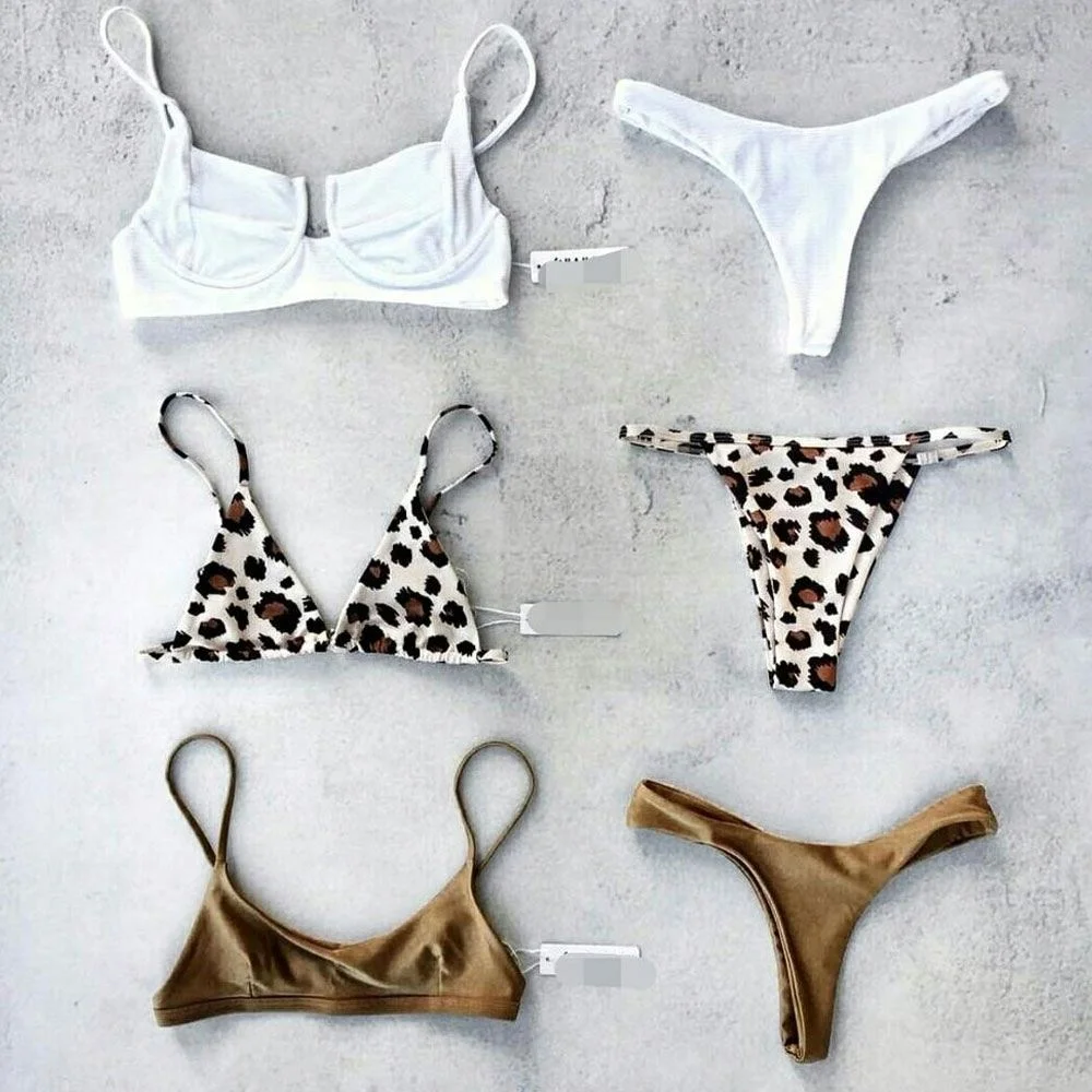 

High Quality Sporty Bikini Leopard Floral Print Bikini