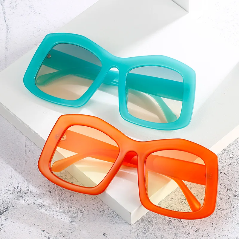 Square Stylish Sunglasses Customize Manufacturer Trendy Candy Color Frame sunglasses organizer acrylic