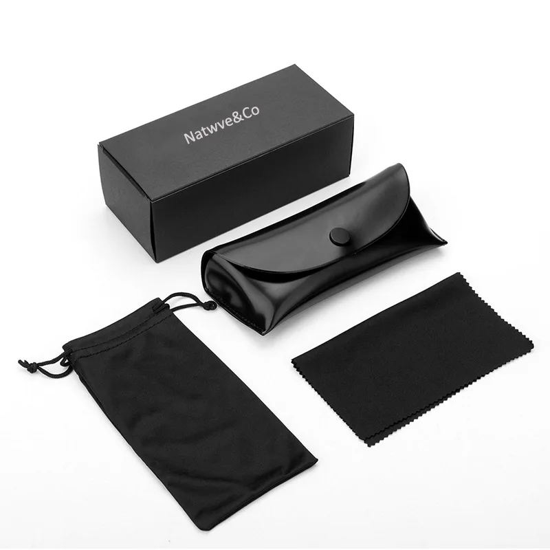 

Box For Glasses Case 2022 Optical Glasses Box Pouches Cleaning Clothes Packaging Custom Sunglasses Case Packaging 2021, Black