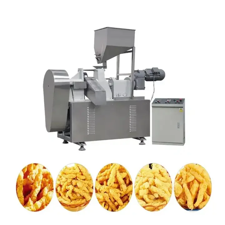 Africa Popular Crispy Corn Stick Machine Extruder Automatic Kurkure Snacks Processing Line Factory Price