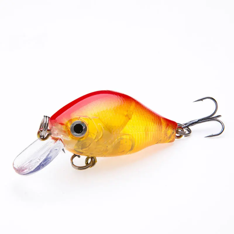 

Top water artificial 5.5cm 8g 3D eyes hard plastic mini crank bait fishing lure, 6 colors available