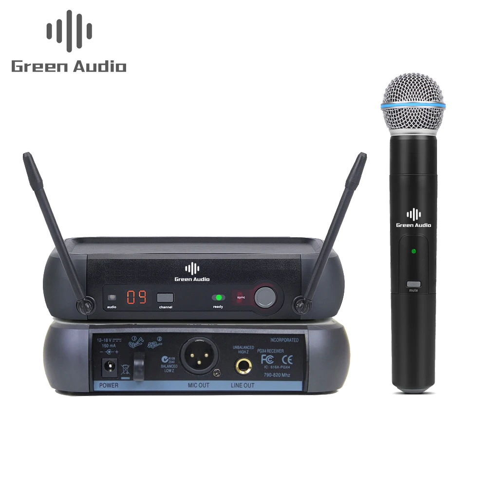 

Professional true diversity uhf wireless microphone system for Conference Microphone, Black