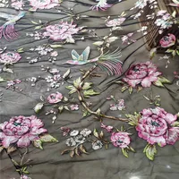 

Bridal Wedding Dress Black African Embroidery Lace Fabric