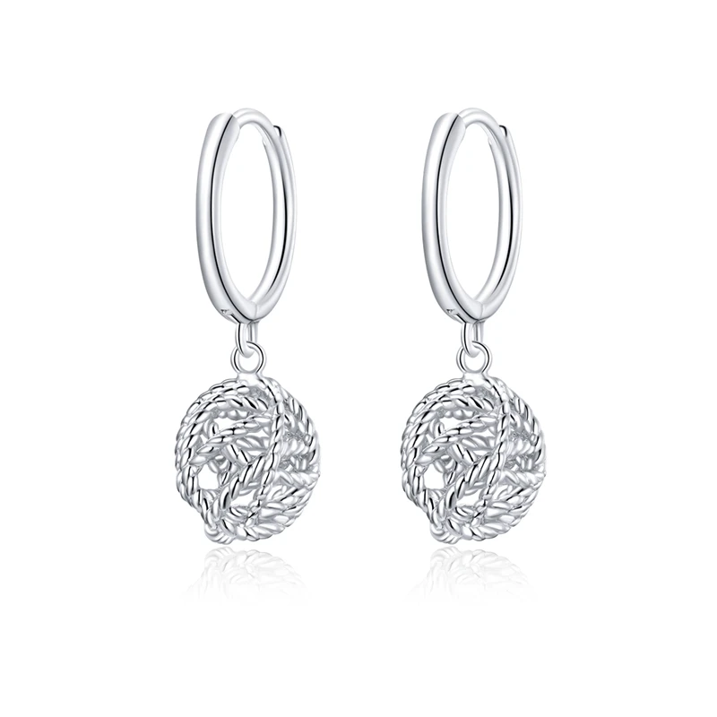 

SCE981 2020 new fashion 925 silver ball of yarn drop earring