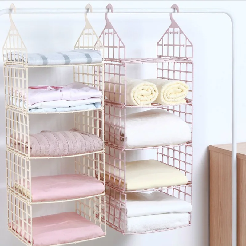 

Home finishing wardrobe layered collection rack clothing finishing rack dormitory wardrobe clothes hanger hanging basket