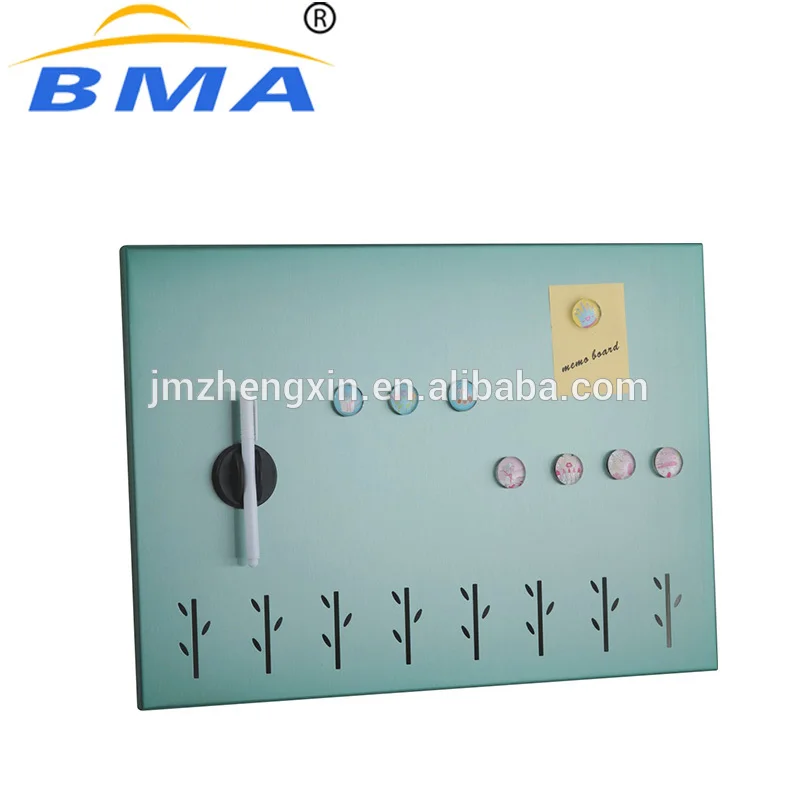 Simple Design Stainless Steel Metal Office  Memo Board Notice Board With Cork