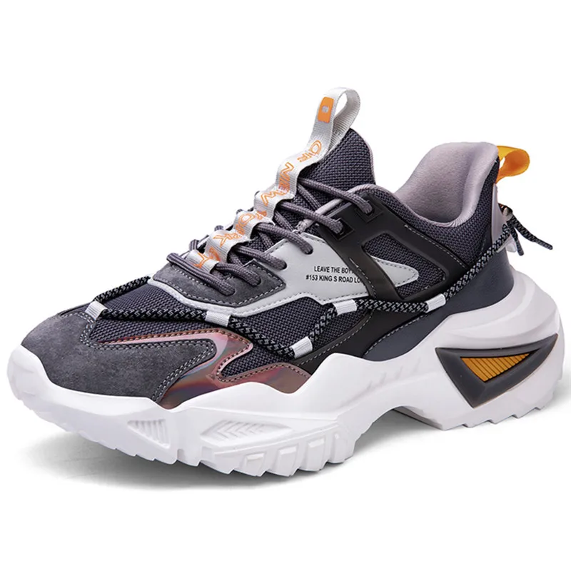 

Dropshipping Custom Logo Hot Sale Men's Chunky Sneakers Platform Running Shoes mesh Breathable Fashion Casual Outdoor Footwear