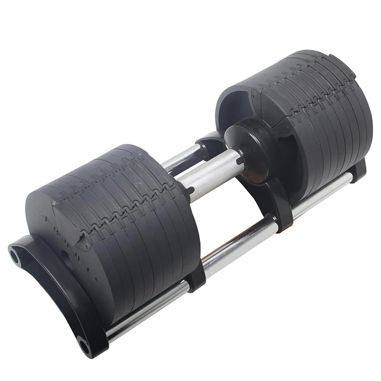 

32kg New Design Weight Lifting Stainless Steel Dumbbell Set Adjustable twist lock dumbells, Black