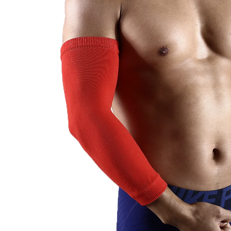 

Compression Support Elbow Brace Sleeve/ Sport Elbow Sleeve / Tennis Arm Brace, Red, yellow, black, white