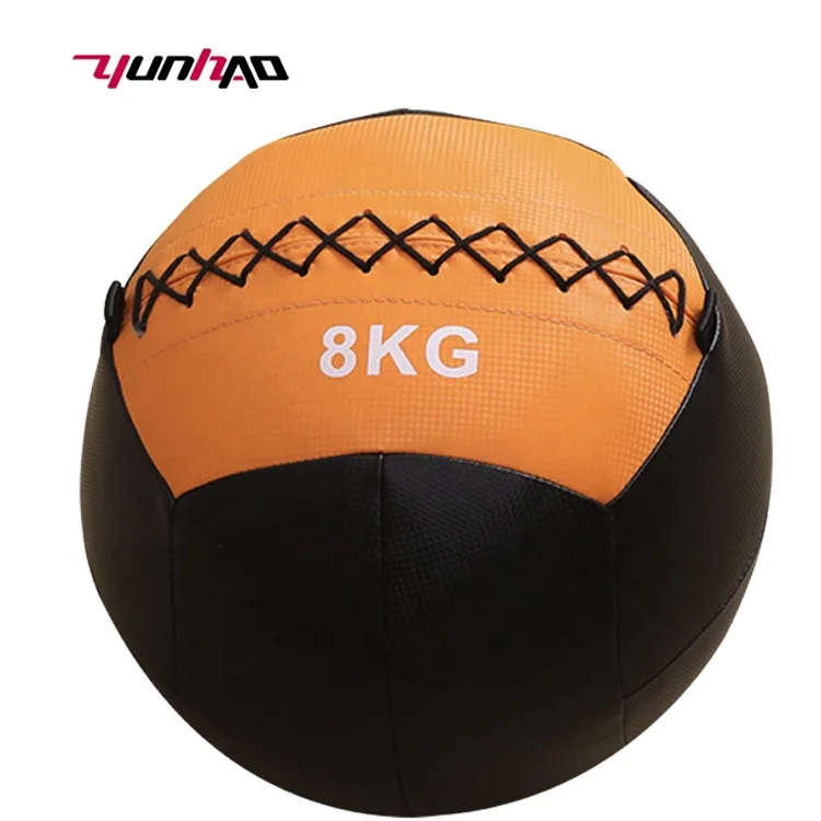 

YC Factory Hot Selling custom logo pvc fitness exercise medicine balls for gym training, Color