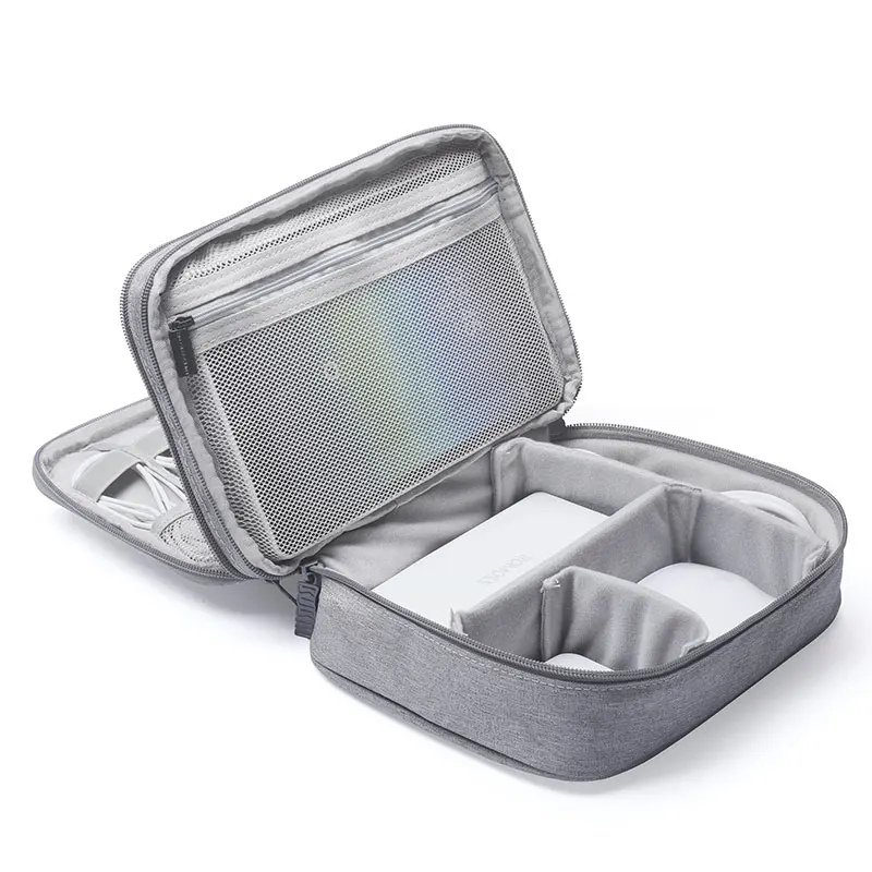 

BUBM Custom Large Double Deck Storage Organizer Charging USB Cable Bag