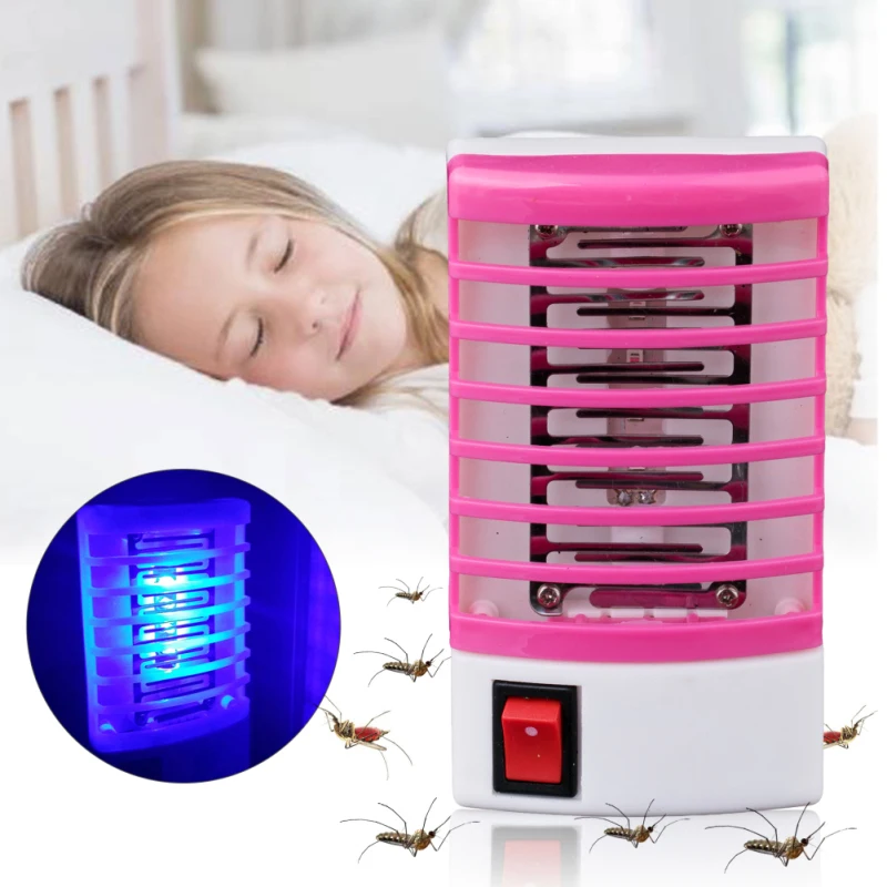 

Mini LED Electric Mosquito Repellent Fly Bug Insect Trap Killer Lamp Light EU Plug Mosquito Killer Light Hot Sale High popular, Blue,pink,green(randomly send a variety of colors)