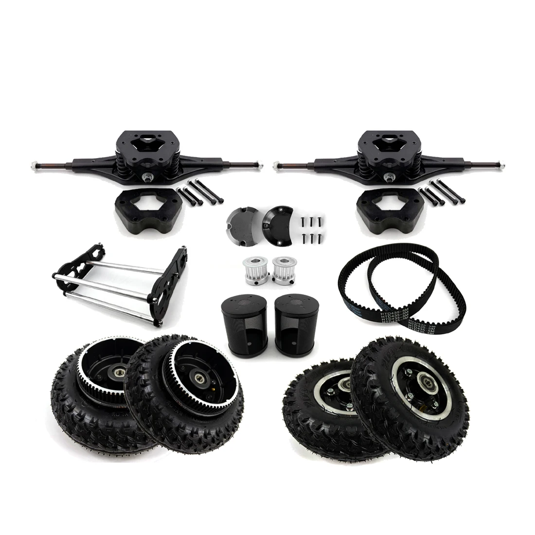 Strong Motor Aluminium Bracket 8 Inch Off-road Wheel Belt Drive Protection Cover Electric Skateboard Conversion Kit