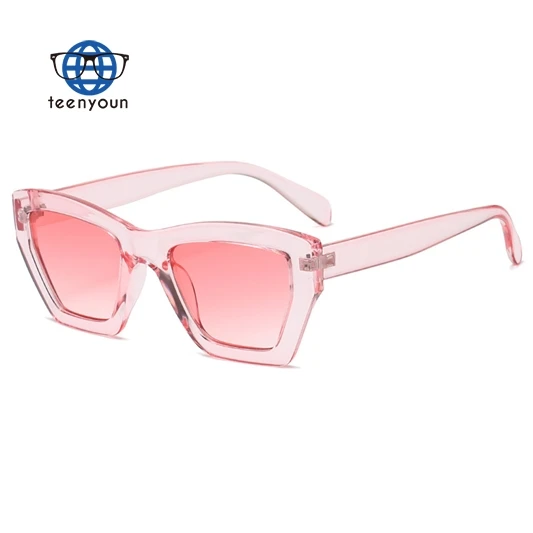 

Teenyoun Square Frame Transparent Pink Shades Classic Uv400 Eyewear Custom Clear 2023 Sun Glasses Sunglasses